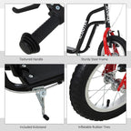 Kids Kick Scooter - Adjustable Handlebar, Inflatable Wheels, Black