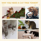 Cat Activity Center - Multi-level Climbing Tower with Scratching Post and Plush Material