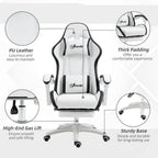 Racing Style Gaming Chair with Reclining Function Footrest, Black