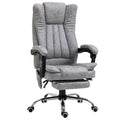 Comfort 6-Point Vibrating Massage Office Chair - Grey - Microfibre Upholstery