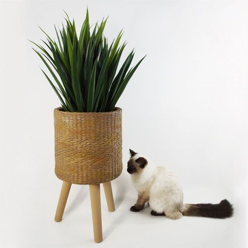 54cm x 30cm Rattan Effect Composite Large Planter