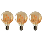 3 Pack E27 LED Edison Dimmable Vintage Amber Glass Warm white 2700K Light Bulbs