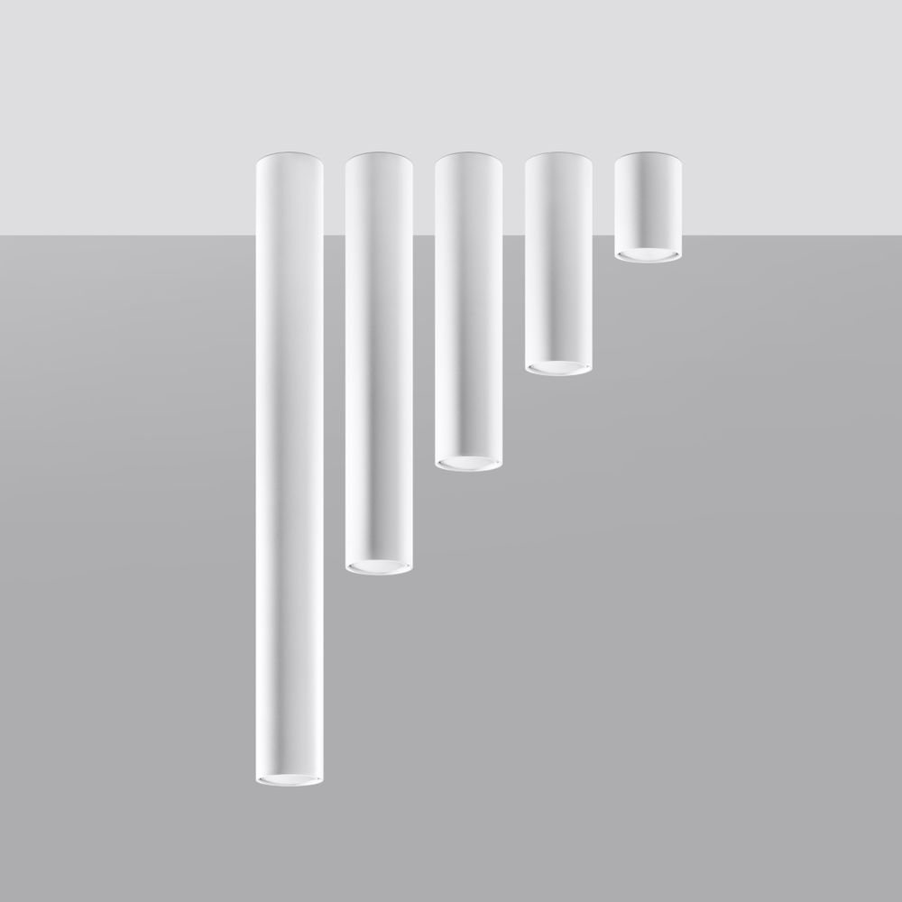 Sleek Steel Ceiling Lamp - Lagos Collection: Modern Design, GU10 Bulb Compatible