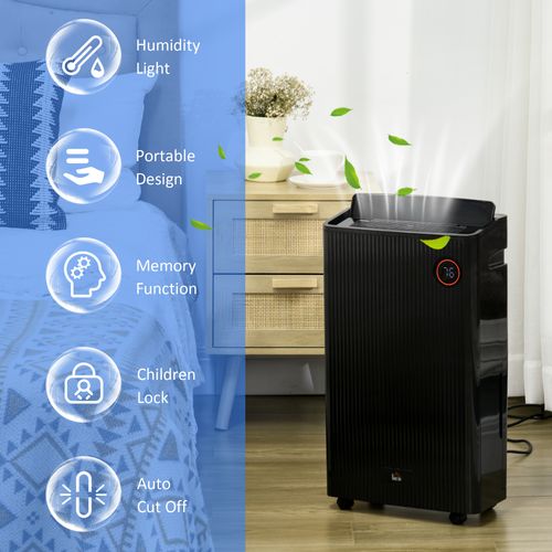 16L/Day Quiet Air Dehumidifier with Purifier, UVC, Ioniser, Timer