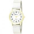 Women's Bold Number Dial Expander Bracelet Watch Gold White