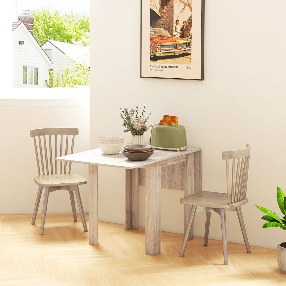 Folding Dining Table Extendable Kitchen Table - Drop Leaf Table for 2-4