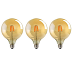 3 Pack E27 LED Edison Dimmable Vintage Amber Glass Warm white 2700K Light Bulbs in White