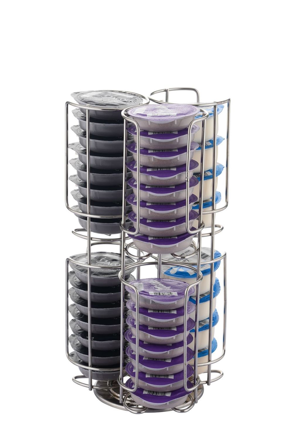 Rotating Coffee Capsule Pod Stackable Holder Tower Rack Storage Stand 48 Pod 3 Tower (6 Section)