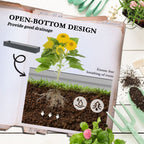 Galvanised Raised Bed for Garden, Outdoor Elevated Planter Box, Grey