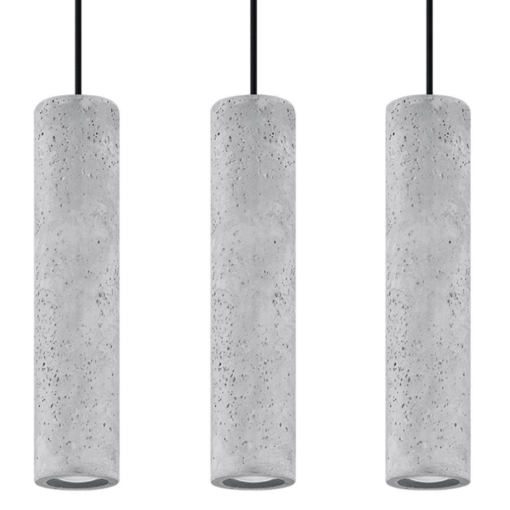 LUVO Industrial Pendant Lamp - Concrete Design - GU10 Bulb