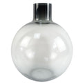40cm Grey Smoke Glass Vase - Oversized Vase for Stunning Floral Displays