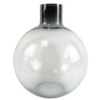 40cm Grey Smoke Glass Vase - Oversized Vase for Stunning Floral Displays