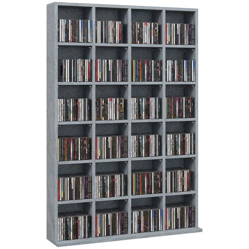 DVD CD Media Storage Rack, Video Display Unit, 89 x 130.5 cm, Grey