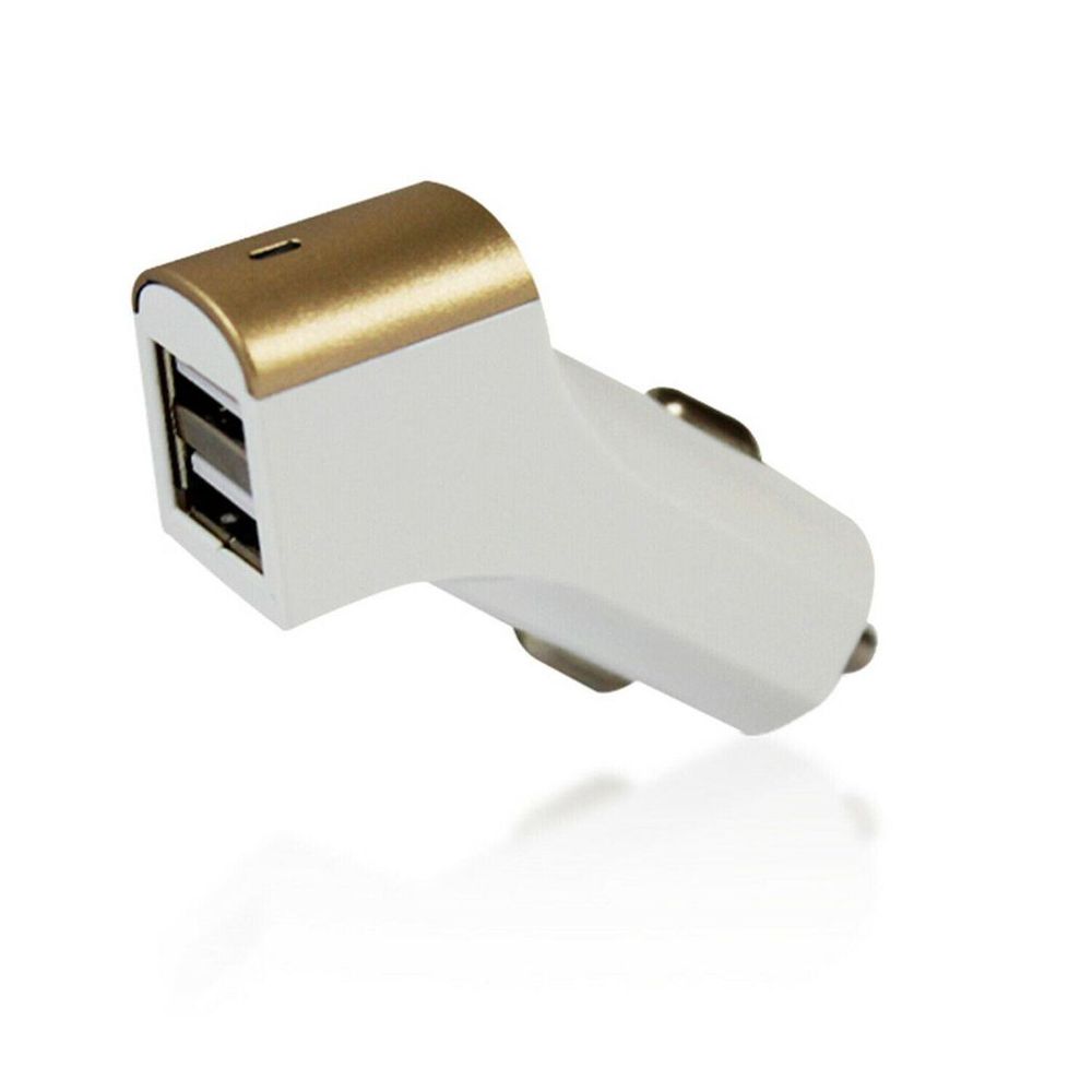 FX Twin Socket USB 2.1A Car Charger, Gold