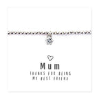 Mum Thanks For Being My Best Friend - Bracelet & Message Card
