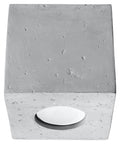 Stylish Grey Concrete Square Loft LED Ceiling Lamp