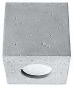 Stylish Grey Concrete Square Loft LED Ceiling Lamp