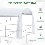 6x3x2m Poly Greenhouse Tent - Steel Frame - White