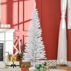5FT Pencil Slim Artificial Christmas Tree with Study Stand Tips White