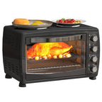 36L Countertop Toaster Oven with 2 Hot Plates, Grill, Roast, Bake