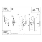 Wall lamp steel, glass Fabiano modern Design E27