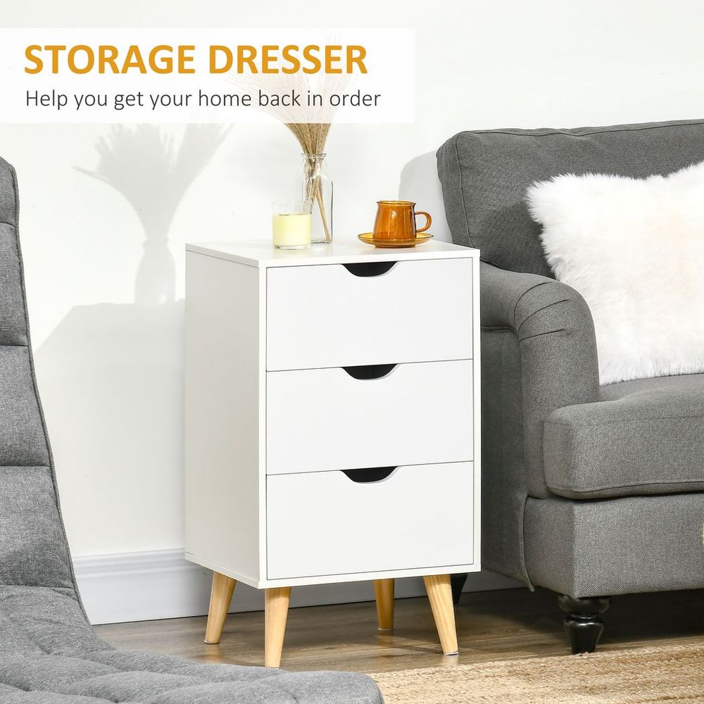 3-Drawer Storage Chest - Stylish & Sturdy - Bedroom & Living Room Furniture