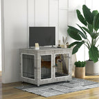 Dog Crate Furniture, Double Door, Soft Cushion - Perfect for All Pets