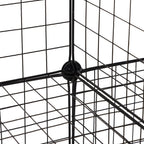 DIY 6 Cube Wire Storage Cabinet Organiser, 111L x 37W x 111Hcm-Black