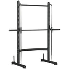 Adjustable Squat Rack with Pull Up Bar and Barbell Bar for Home Gym