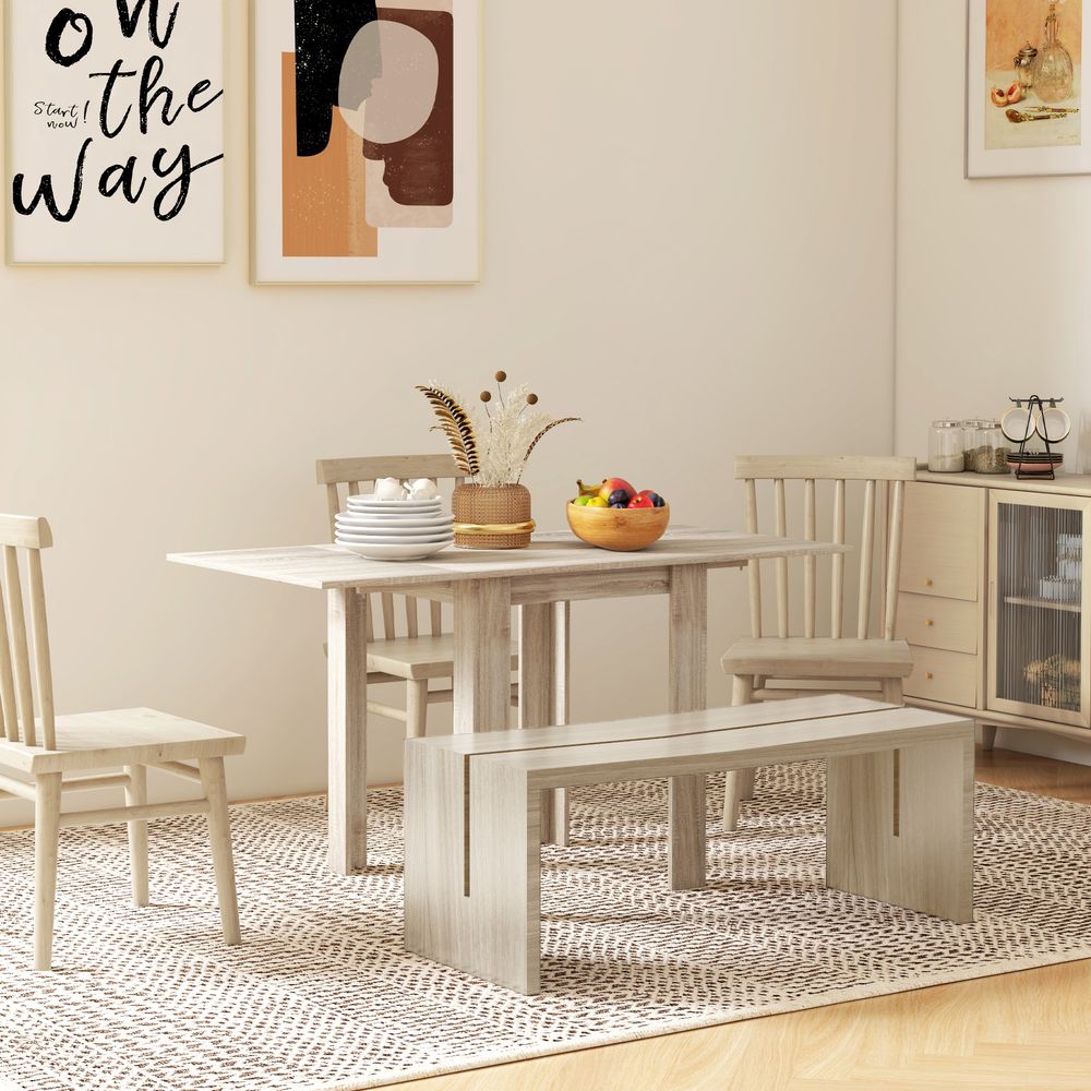 Folding Dining Table Extendable Kitchen Table - Drop Leaf Table for 2-4