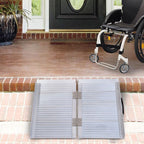 Portable Folding Wheelchair Ramp Scooter Mobility Stars w/ Carry Handle 4 Sizes with Multi Detail