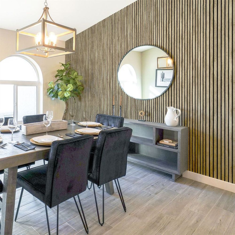Natural Wood Slat Panel - 12in Decorative Wood