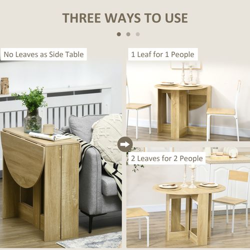 Folding Dining Table Foldable Drop Leaf Dinner Table for Kitchen