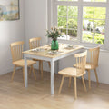 Farmhouse Dining Table: Wood Frame, Rustic Design for Kitchen & Dining Room
