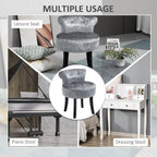 Elegant Grey Dressing Table Stool - Comfortable Seating