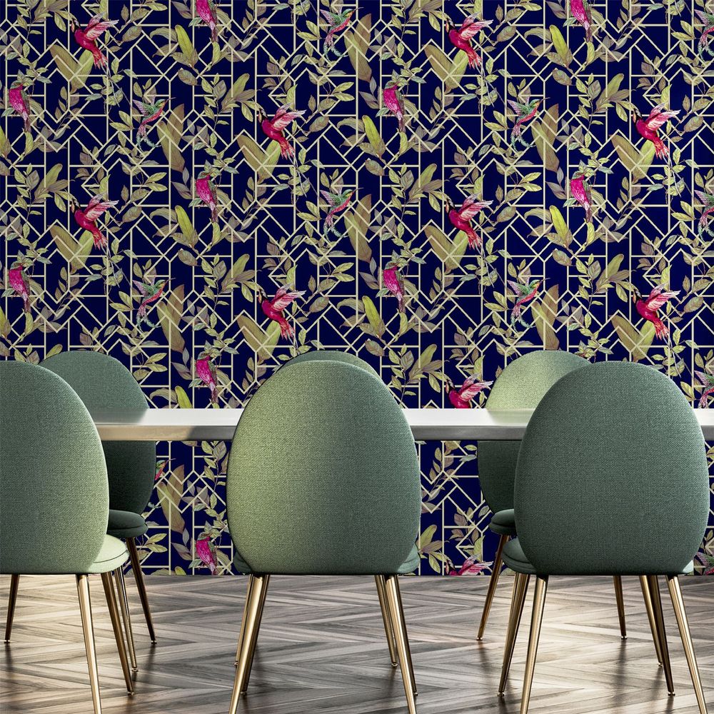 Navy/Gold Tropical Deco - Attention to Detail