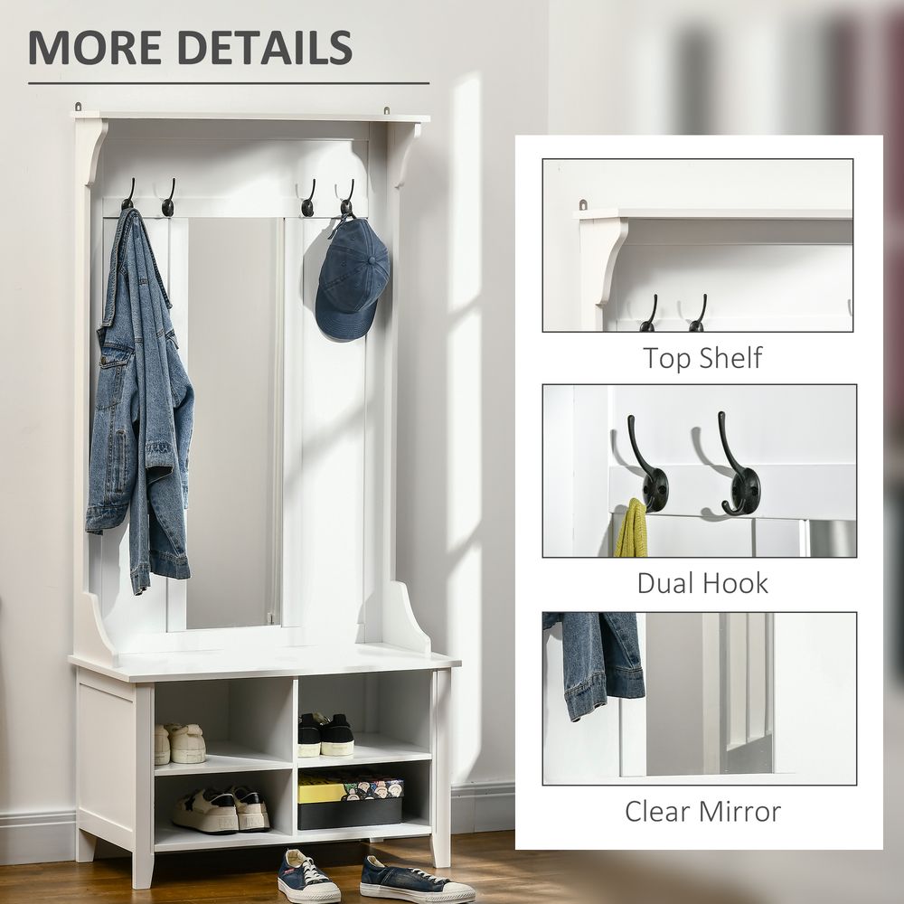 Mirror Cabinet, 80x40x170cm - White