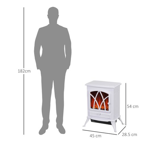 Freestanding Fireplace Flame Effect Electric Heater Log Burning