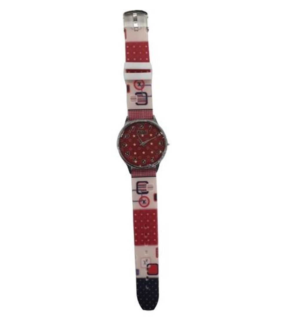 Ladies Analogue Star Silicone Watch - Brown Strap