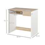 Oak Computer Desk: Space-saving, durable, and stylish. for study, office, or bedroom. Shop now!