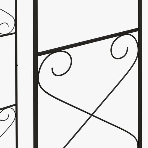 Metal Garden Arch with Double Gate, Garden Arbor Climbing Plants