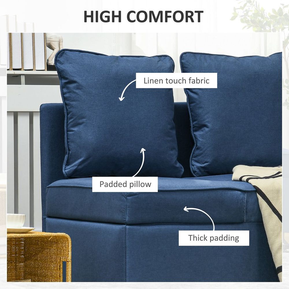Folding Sleeper Sofa Bed Chair, Blue - Quality, Comfort, Versatility