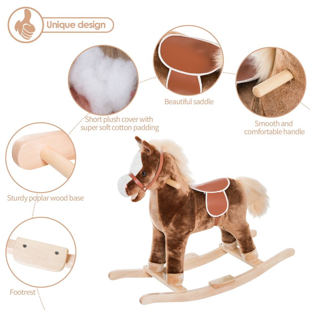 Wooden Rocking Horse - Baby Toy & Gift - Sturdy & Comfortable