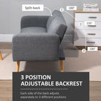 Versatile Adjustable Backrest Sofa Bed - for Living & Guest Rooms!