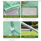 15x10ft Walk-in Greenhouse: Strong PE Cover, Zip Door, 6 Windows, Ideal for Year-Round Gardening