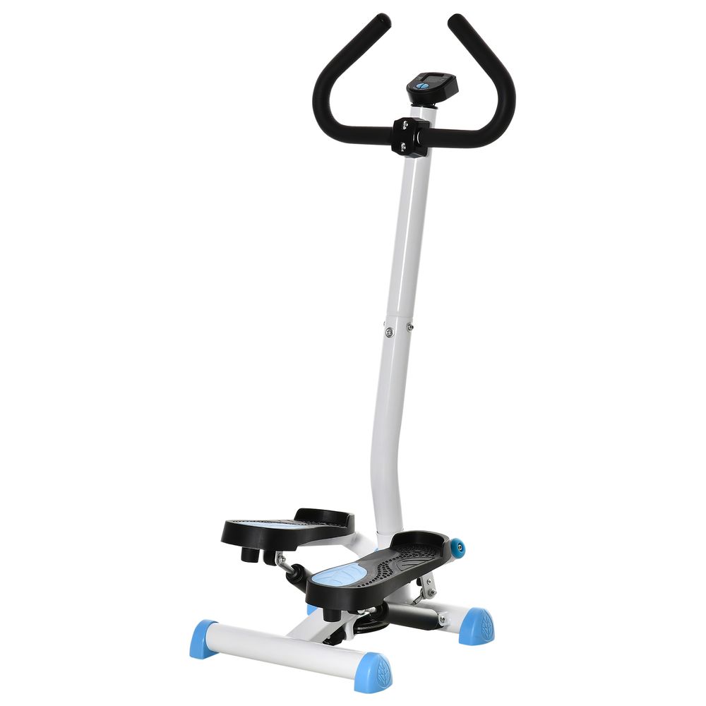 Twister Stepper, Step Machine, Aerobic Exercise Workout Machine w/Adjustable Resistance, LCD Screen and Handlebars - Blue