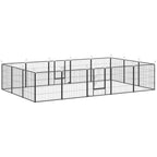16 Panel Puppy Play Pen for Small & Medium Dogs - Heavy Duty & Spacious - 80Hcm