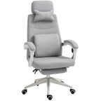 Ergonomic Home Office Chair 360 Swivel with Footrest Height Adjustable Grey