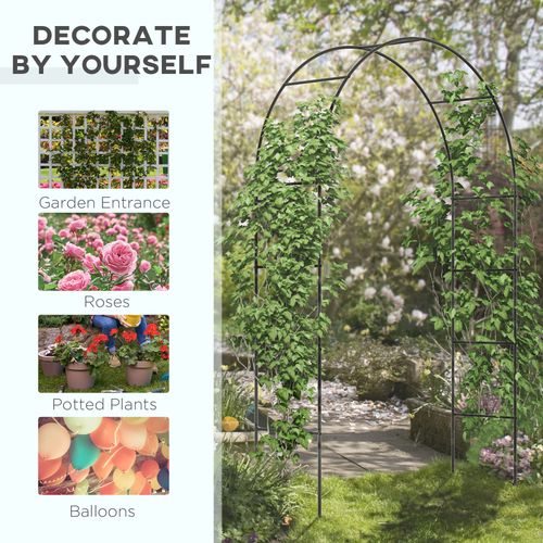Outdoor Garden Arch, Metal Garden Arbor for Climbing Plants