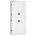 4-Door Kitchen Cabinet - White - Modern Design - Ample Storage